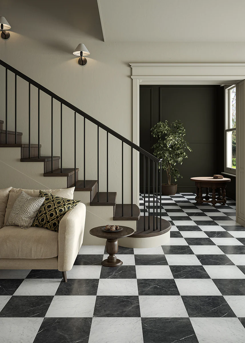 Berrittini Carrara Marble Effect Porcelain Tiles - Image 2