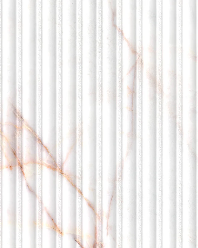 Carrara Rosa Pink Marble Effect Fluted Tiles - Image 2