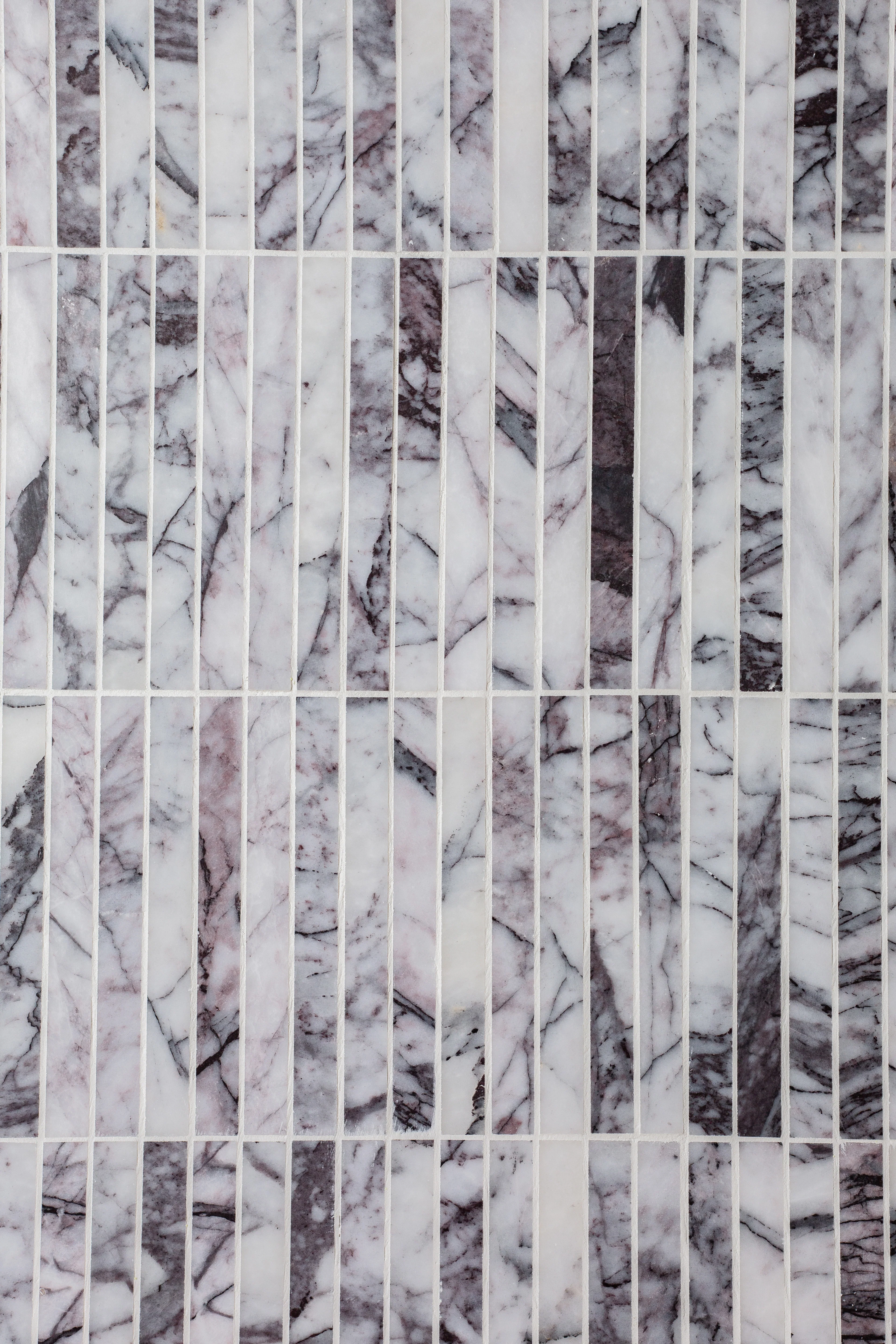 Carrara Viola Dusk Honed Marble Stick Mosaic Tiles - Image 2