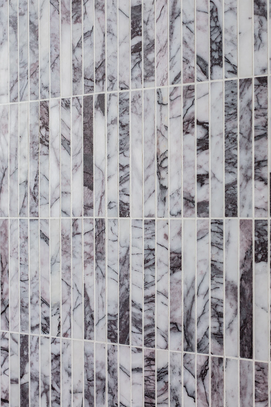 Carrara Viola Dusk Honed Marble Stick Mosaic Tiles - Image 3
