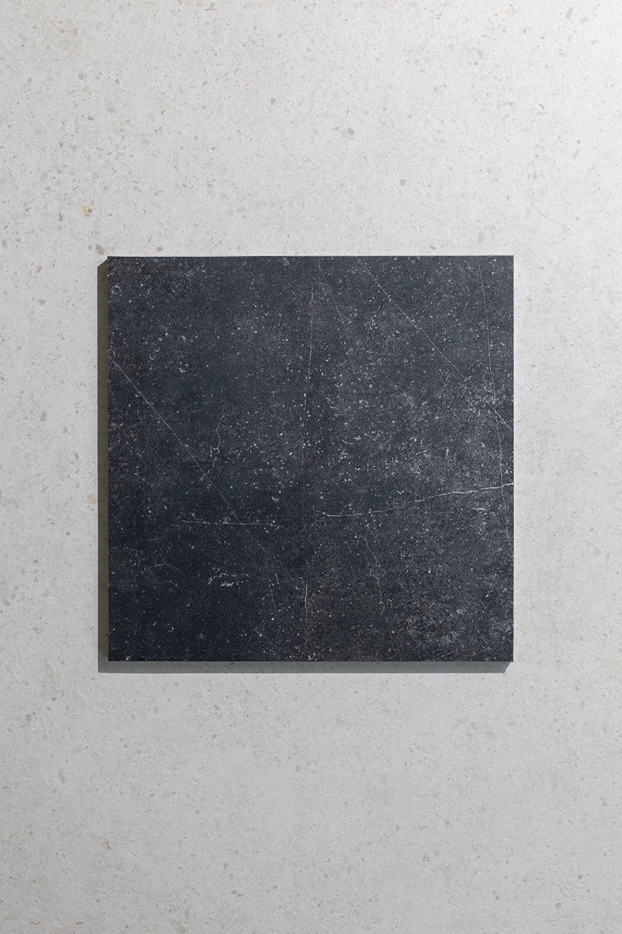 Chalfont Antiqued Black and White Marble Effect Chequerboard - Image 3