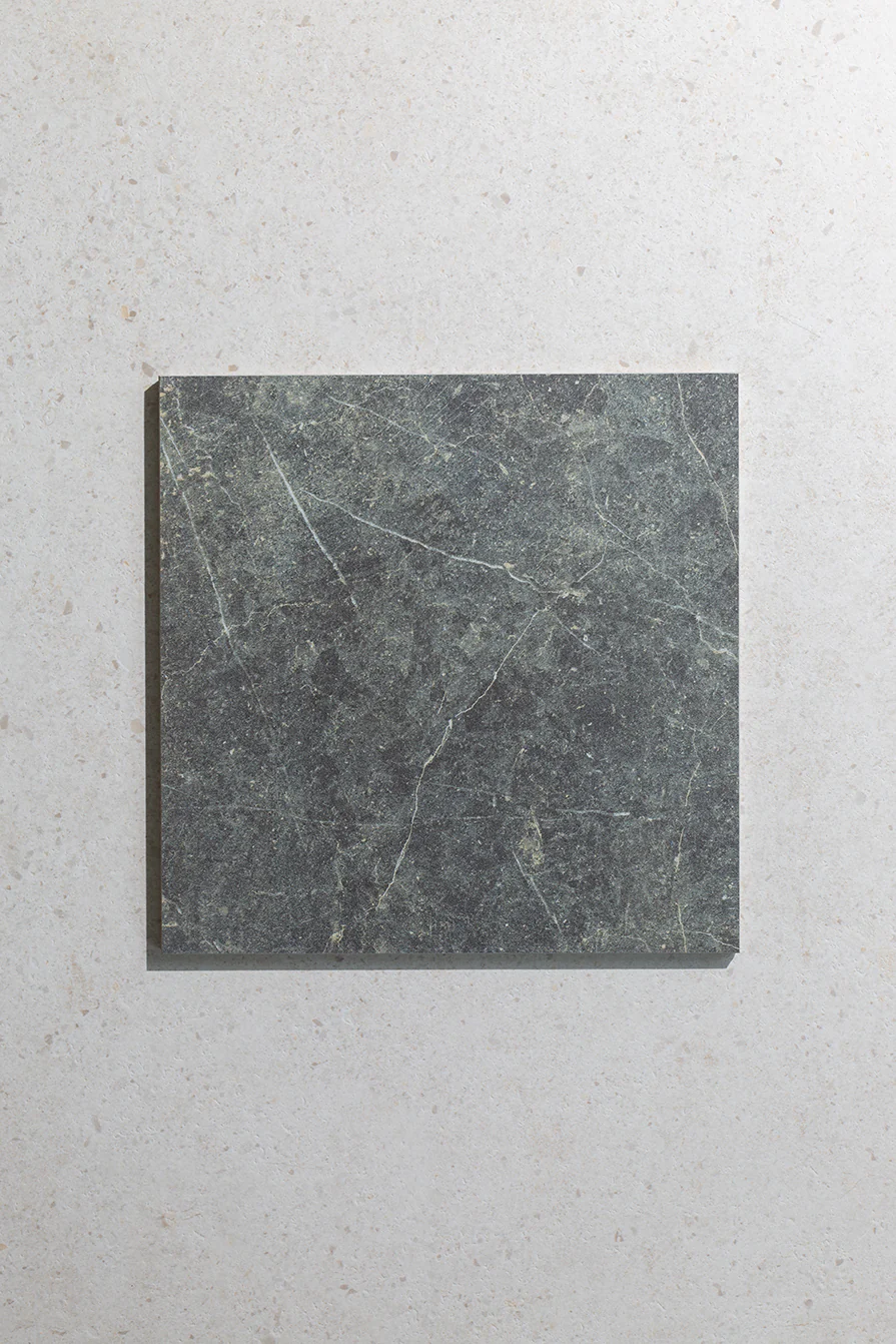 Chalfont Antiqued Green and White Marble Effect Chequerboard - Image 2