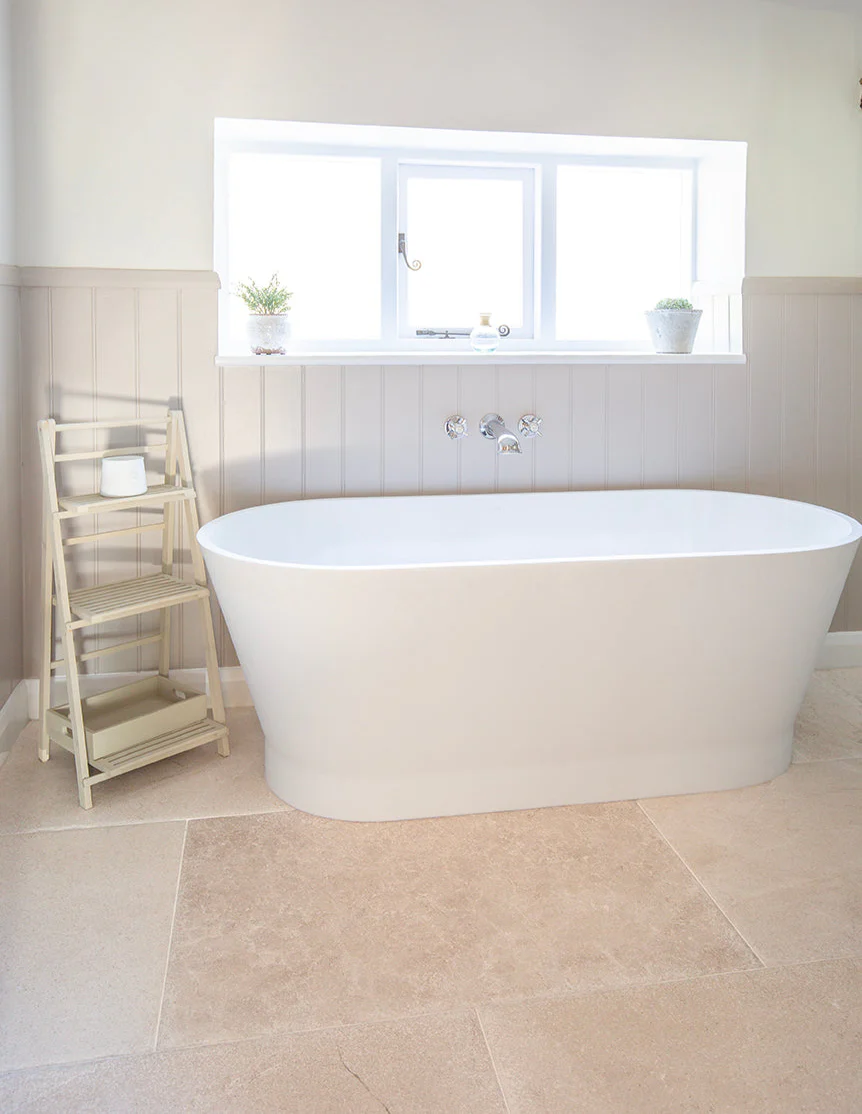 Dorchester Aged White Stone Effect Porcelain Tiles - Image 17