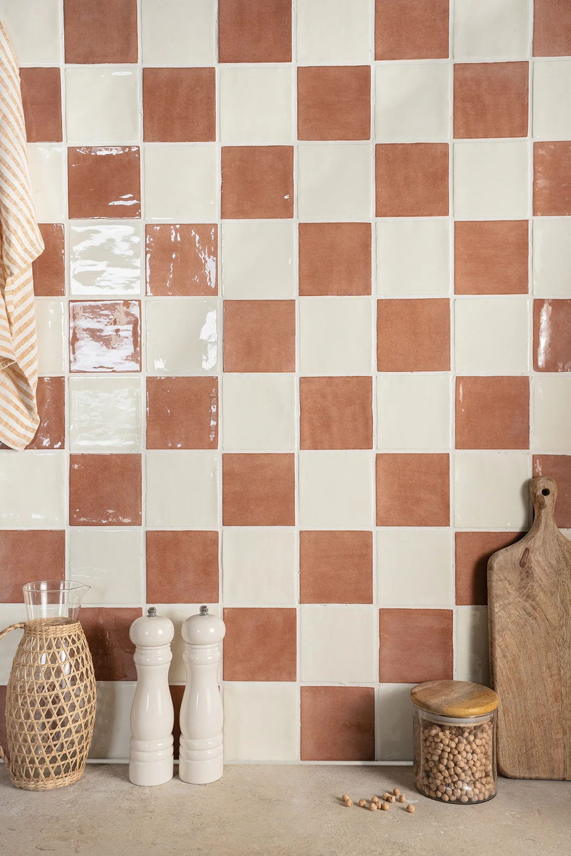 Farini Terracotta Glazed Square Decorative Tiles - Image 4