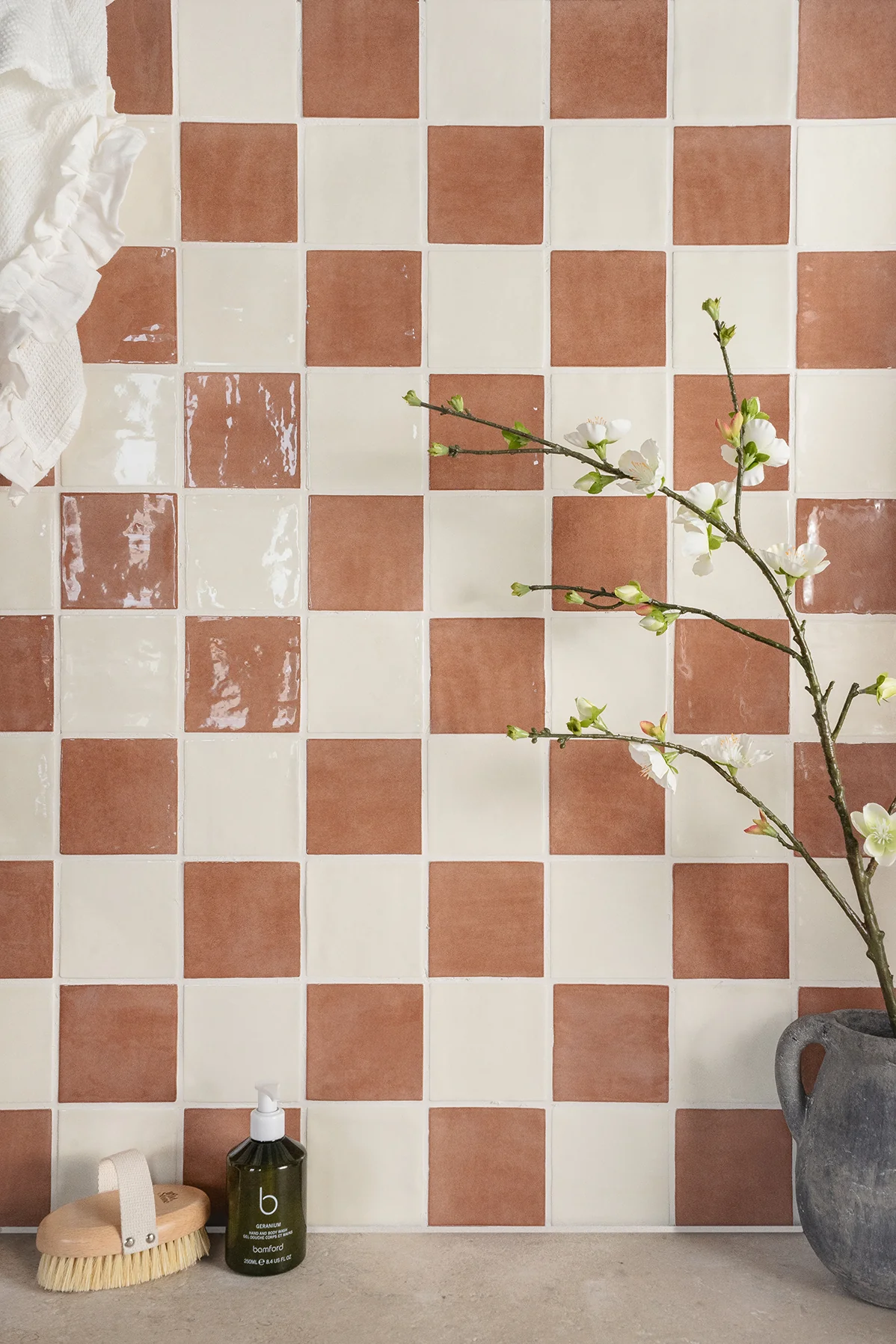 Farini Terracotta Glazed Square Decorative Tiles - Image 3