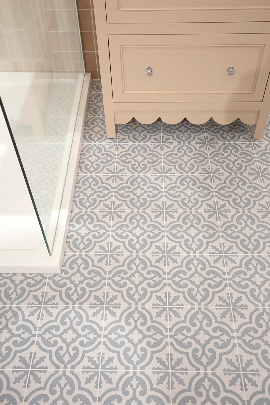 Fiorella Duck Egg Decorative Patterned Tiles - Image 5