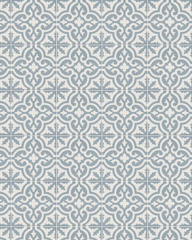 Fiorella Duck Egg Decorative Patterned Tiles - Image 6