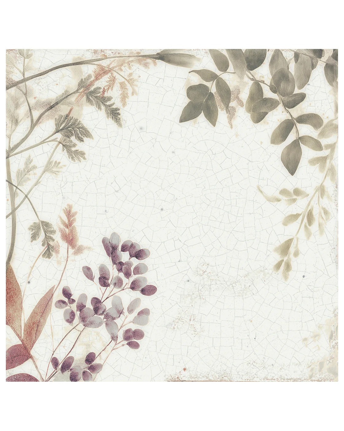 Flora Autumn Bloom Crackle Glaze Decorative Tiles - Image 5