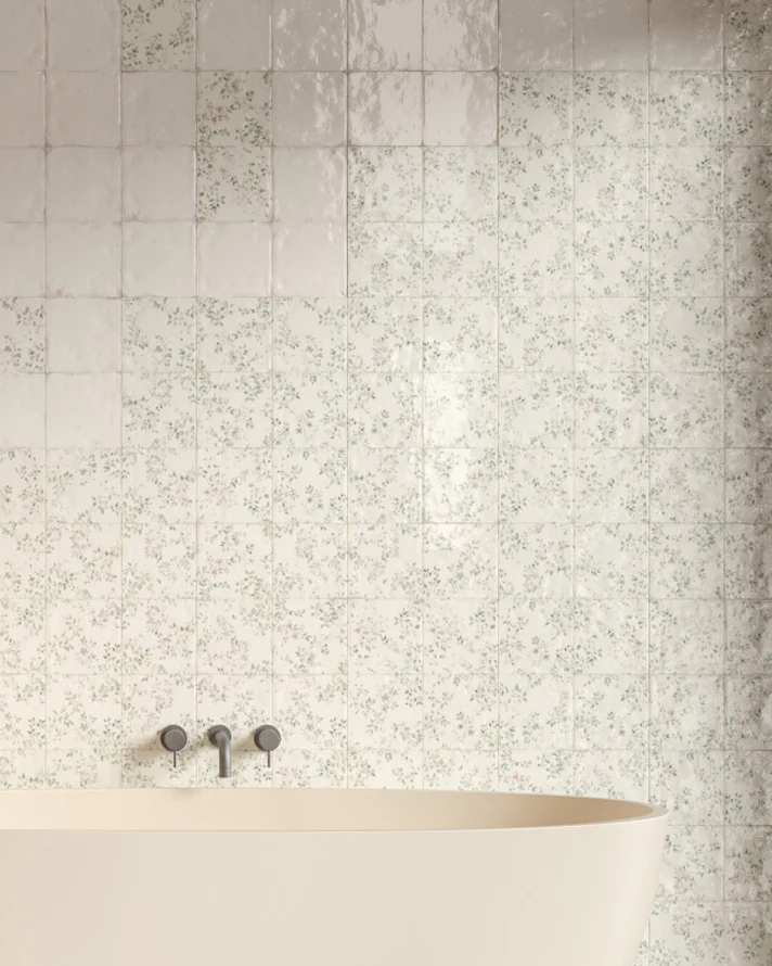 Flora Spring Blossom Crackle Glaze Decorative Tiles - Image 2
