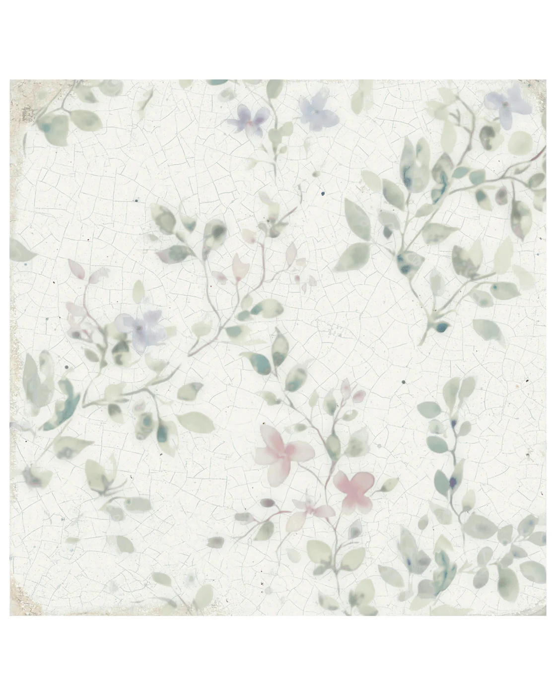 Flora Spring Blossom Crackle Glaze Decorative Tiles - Image 3