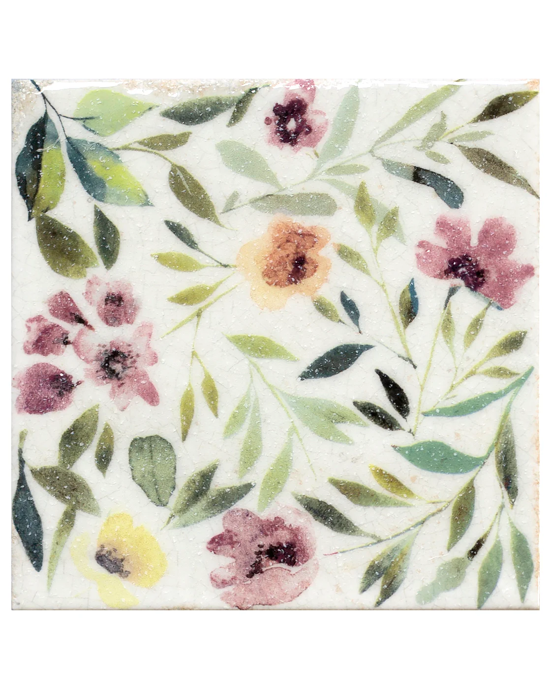 Flora Wild Meadow Crackle Glaze Decorative Tiles - Image 3