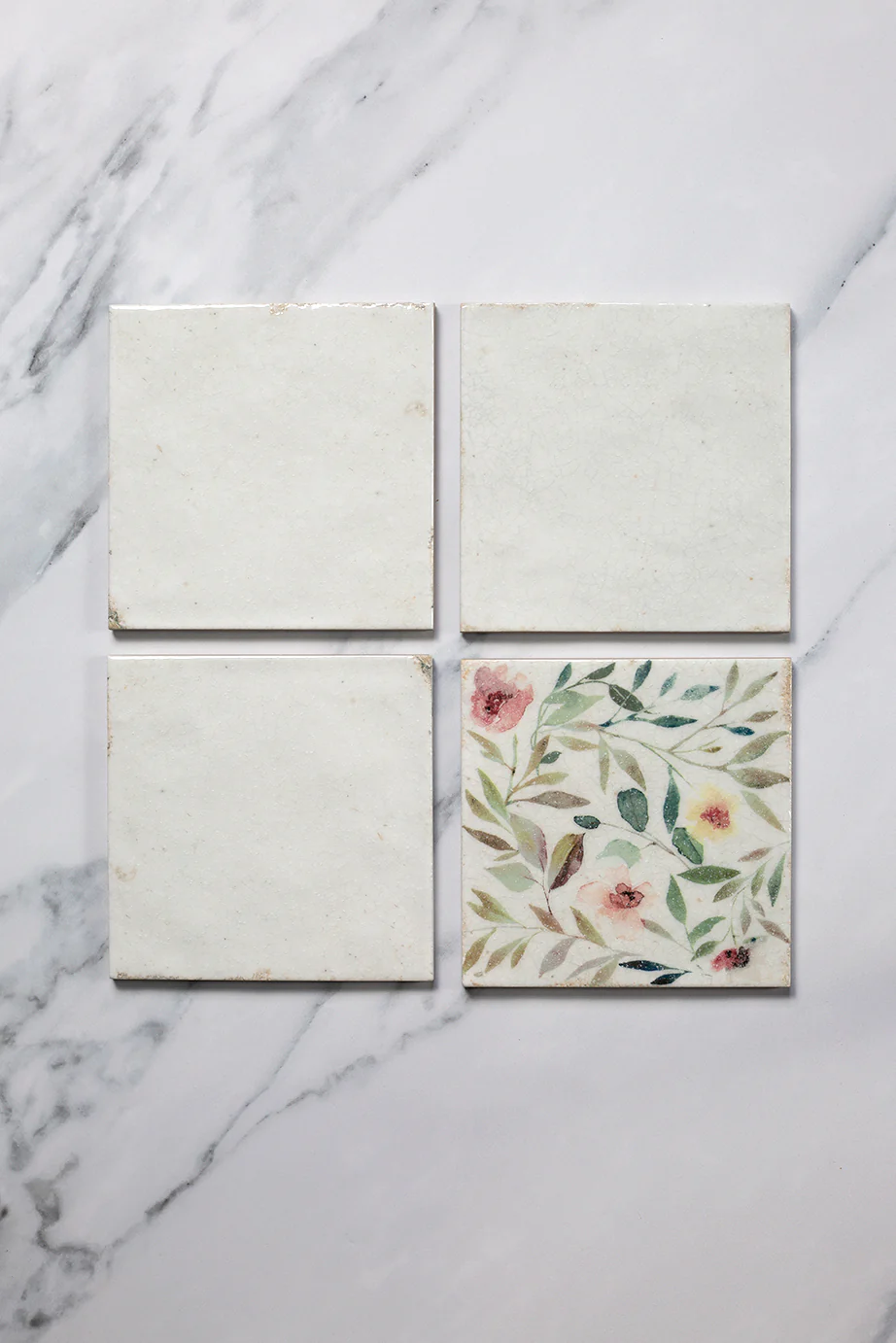 Flora Wild Meadow Crackle Glaze Decorative Tiles - Image 5