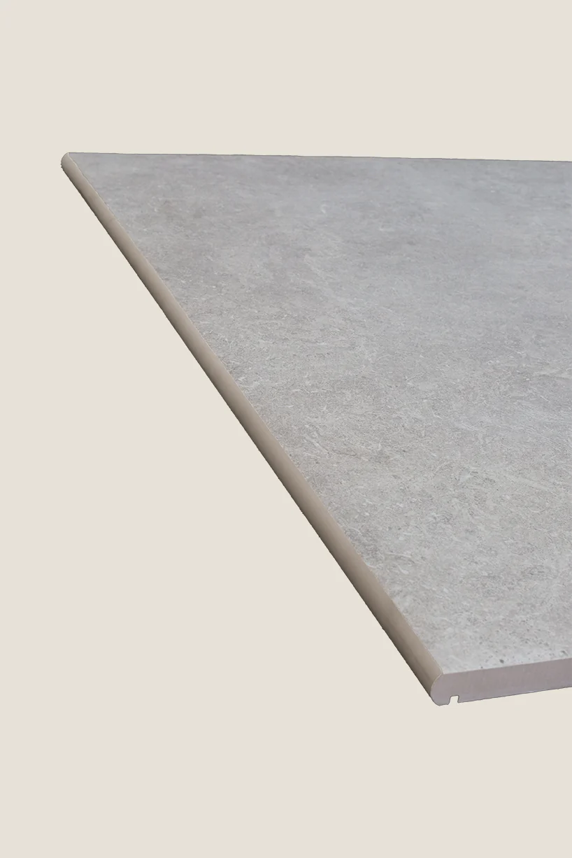 Hambleton Grey Stone Effect Porcelain Bullnose Step - Image 2