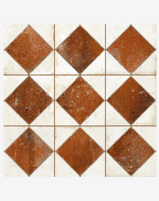 Julieta Autumn Red Chequered Tiles - Image 7