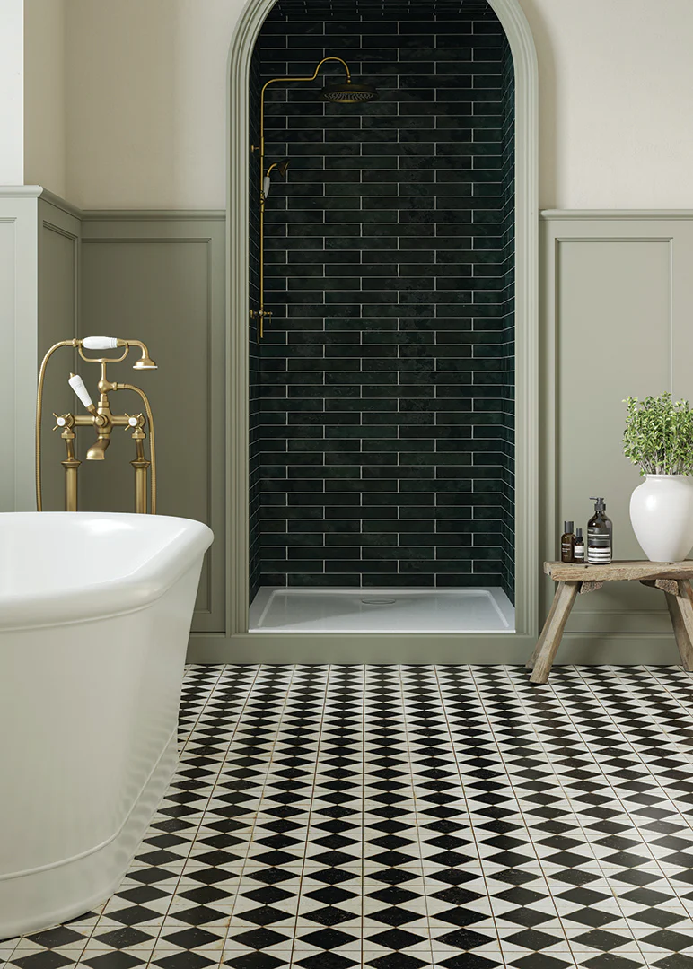 Julieta Black & White Chequered Tiles - Image 6