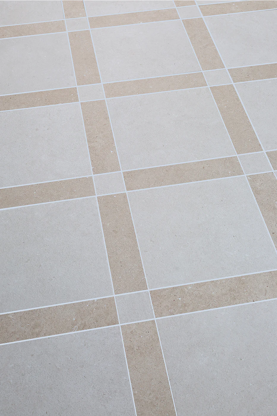 Ludlow Ivory Cassettone Stone Effect Porcelain Tiles - Image 3