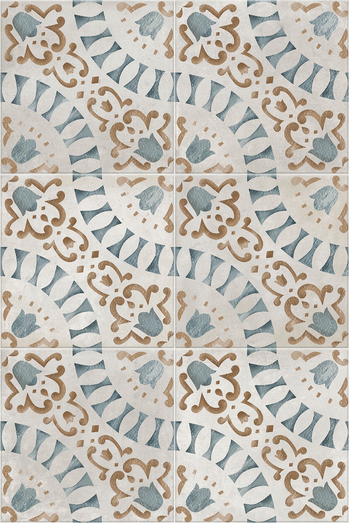 Luna Blue Decorative Patterned Tiles - Image 2