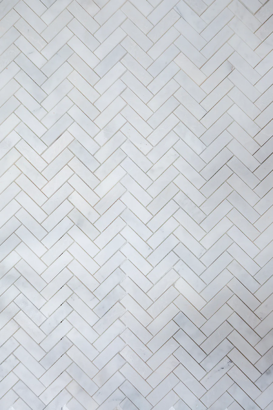 Mont Blanc Honed Marble Herringbone Mosaic - Image 2