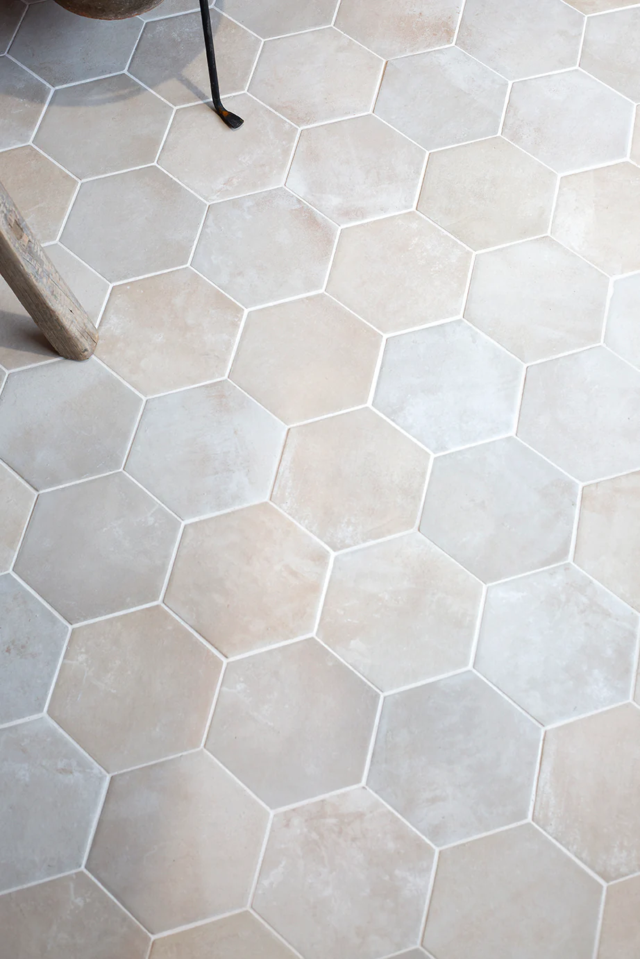 Oliva Crema Hexagon Terracotta Effect Tiles - Image 3