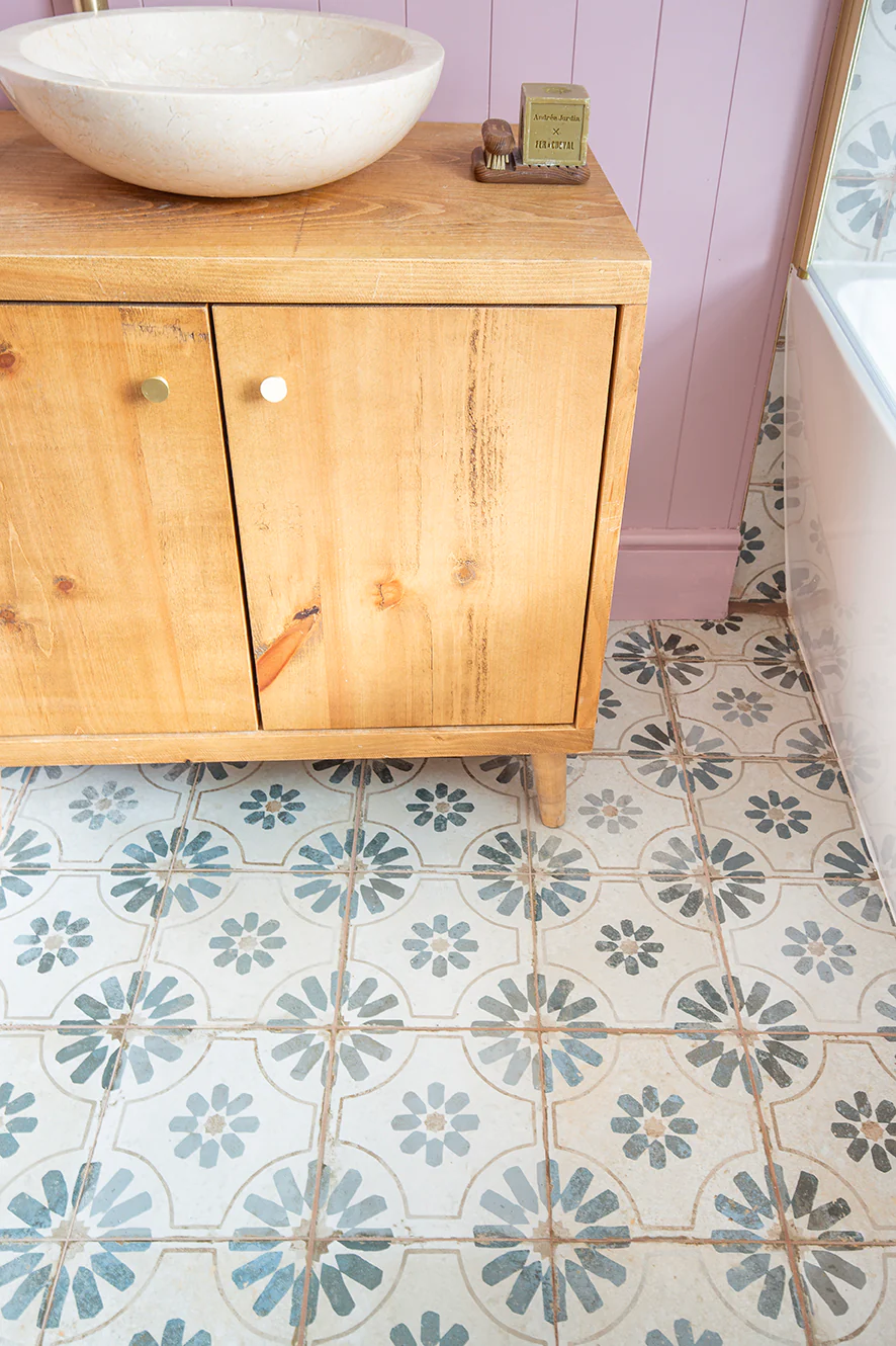 Penrose Blue Patterned Ceramic Tiles - Image 4