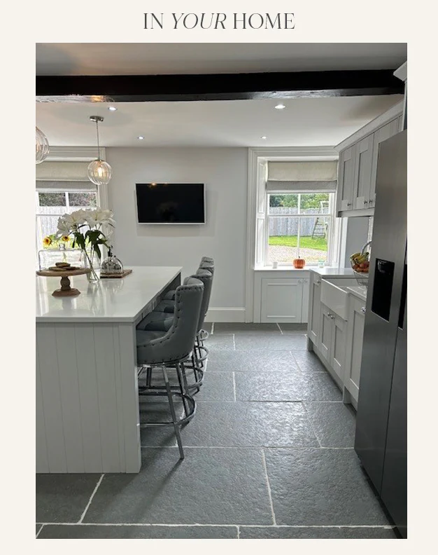 Worn Grey Antiqued Limestone Tiles - Second Selection - Image 9
