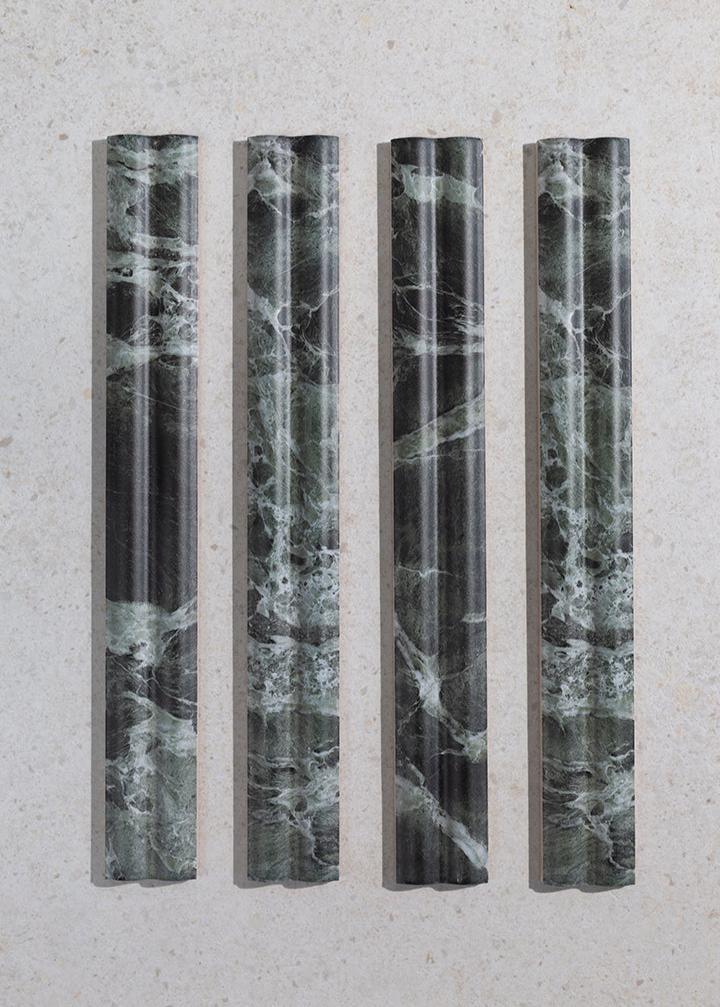 Zanetti Amazon Green Marble Effect Fluted Tiles - Image 2