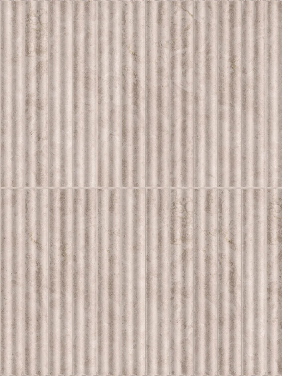 Zanetti Cloud Pink Marble Effect Fluted Tiles - Image 3
